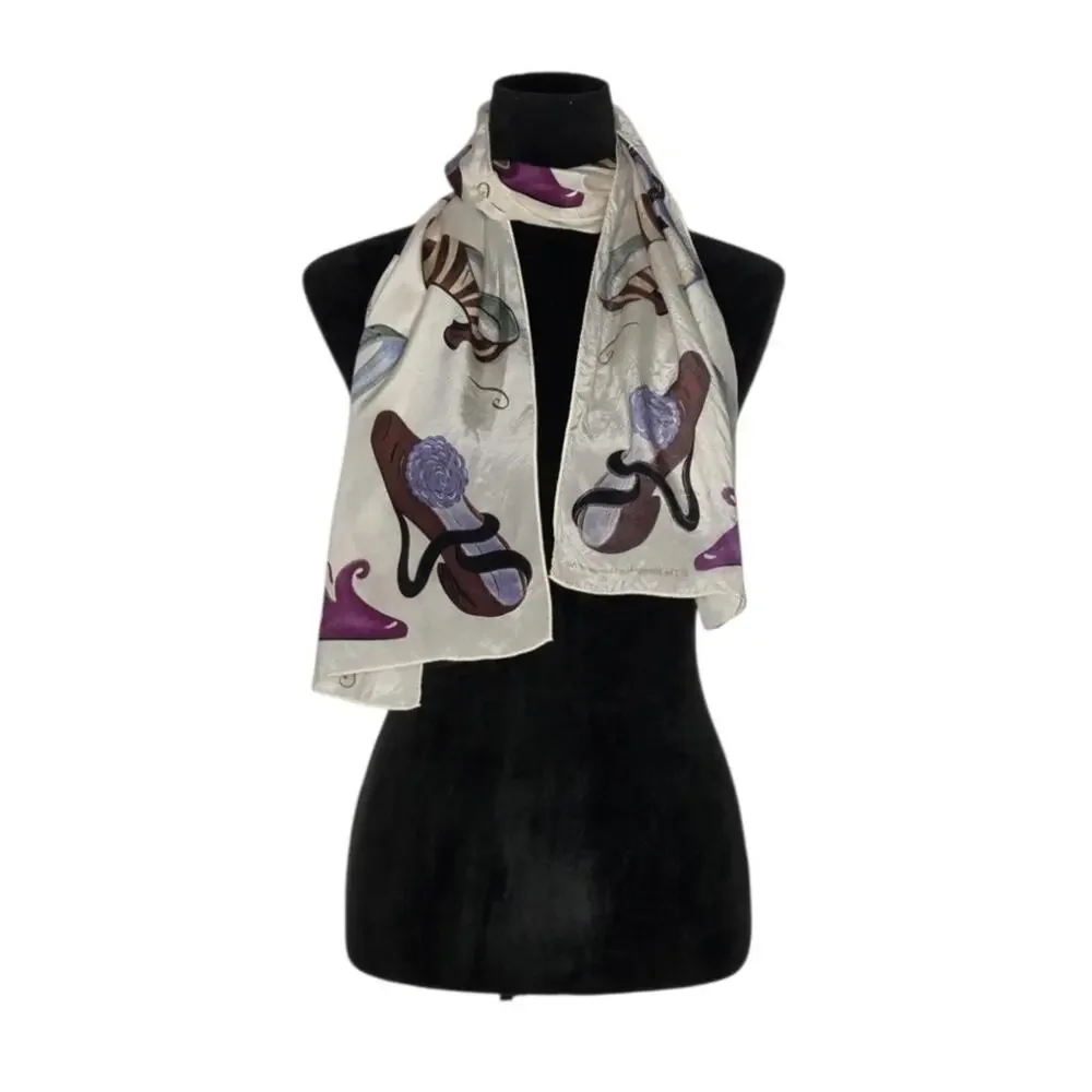 The Metropolitan Museum of Art 100% Silk Shoe Print Scarf Fashion Art Made Japan